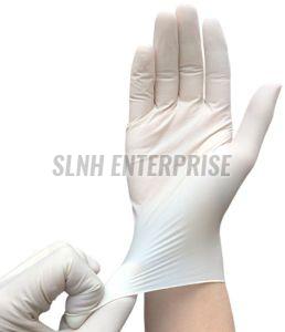 Plain Latex Powder Free Examination Gloves, Color : White
