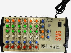 25 Hz-25 KHz An Pro SM6 DJ Mixer