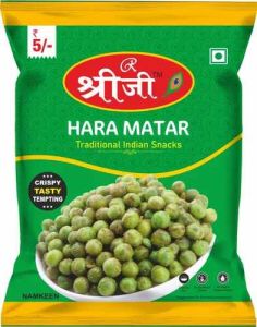 Shree Jee Hara Matar Namkeen, Packaging Type : Plastic Packet