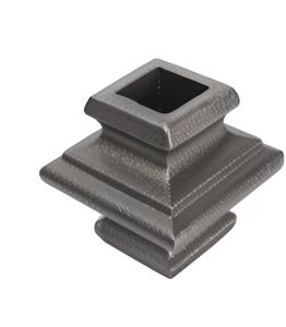 Polished Cast Steel Square Collars, Color : Black