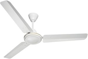 Metal Plastic Electrical Ceiling Fans, Color : White