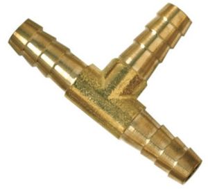 Brass Hose Barb Tee, Thread Size : 20-32 Mm