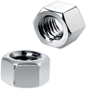 Stainless Steel Hex Nut, Color : Silver for Pipe Fitting