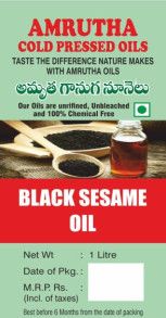 Cold Pressed Black Sesame Oil, Packaging Type : Bottle