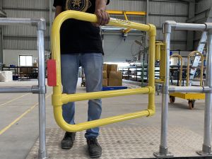 Powder Coating Aluminu Industrial Safety Gates- Single Side Openable