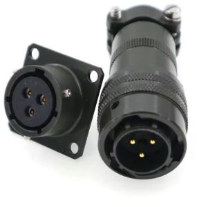 AC Brass Circular Connector, Color : Black for Electrical Devices