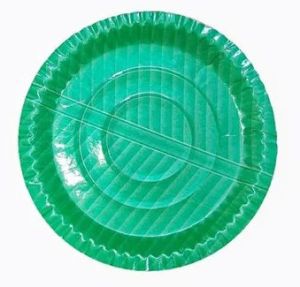 12 Inch Disposable Paper Plate, Color : Green for Ideal Parties Events