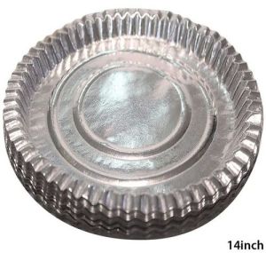 14 Inch Silver Foil Disposable Paper Plate