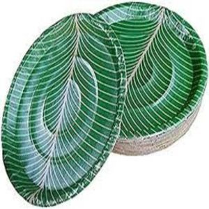 16 Inch Green Disposable Paper Plate, Brand Name : Essespaper Product