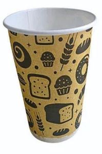 250 Ml Printed Disposable Paper Cup, Color : Assorted