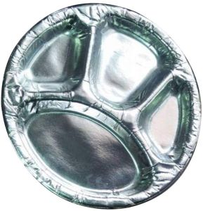 4 CP Silver Foil Disposable Paper Plate