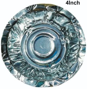 4 Inch Silver Foil Disposable Paper Dona