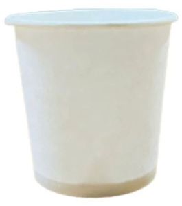 4 OZ Plain Disposable Paper Cup, Color : White for Hot Cold Beverages