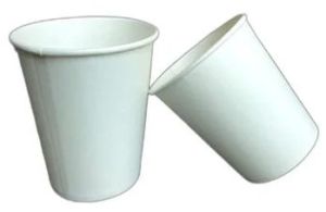 8 OZ Plain Disposable Paper Cup, Color : White for Hot Cold Beverages