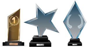 Crystal Award Trophy for Corporate Events