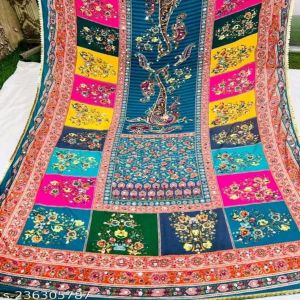 Cotton & Silk Pakistani Dupatta, Color : Multicolor