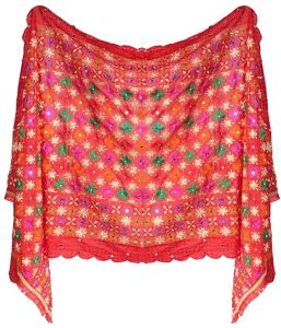 Cotton & Silk Phulkari Dupatta, Color : Multicolor