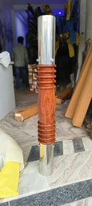 Stainless Steel Wooden Round Railing Pillar