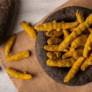 turmeric finger, Color : Yellow, Form : Solid