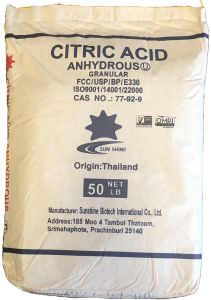 Citric Acid, Form : Powder, Formula : C6H8O7.H2O