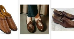 Leather Mojari, Color : Brown, Grey, White, Gender : Female