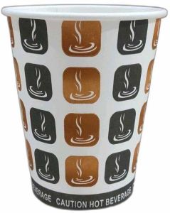 250ml Disposable Paper Tea Cup, Color : Multicolor Single Wall