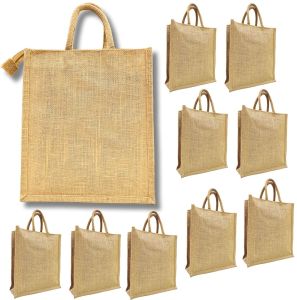 Plain Eco Friendly Biodegradable Jute Bag, Color : Brown