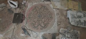 Printed Polished Inaly Marble Flooring, Color : Multicolor