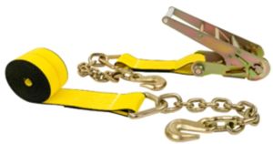 4 X 30 Inch Tie Down Ratchet Straps Operated With Chain Hook