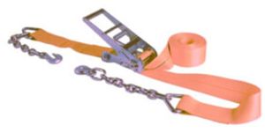 Tie Down Ratchet Straps Operated With Chain Grab Hook