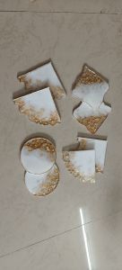 Resin Coaster, Shape : Round, Packaging Type : Set OF 4