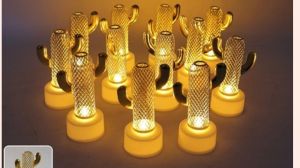 Decorative Cactus Shaped Flameless LED Candles (12 PC)