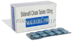 Malegra 100, Color : Blue, Form : Tablet, Packaging Type : Box
