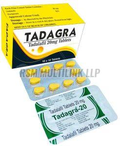 Tadagra ( Tadalafil 20mg Tablets ), Color : Yellow