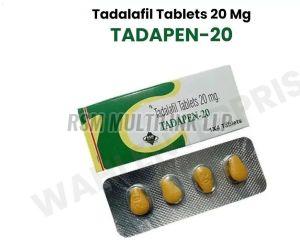 Tadalafil Tablets, Brand Name : Tadapen 20