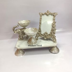 Elephant Marble Chowki Set