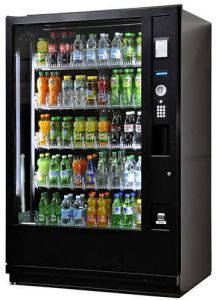Stainless Steel Beverages Vending Machines, Color : Black