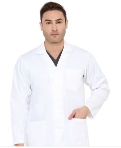 Polycotton Men\'S Doctor Apron Lab Coat, Color : White