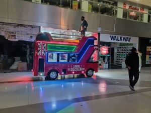 Wooden Body Double Decker London Bus, Color : Red