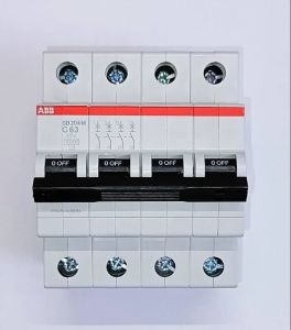4 Pole ABB MCB, Color : White for Electrical Distribution