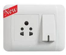Polycarbonate Havells Coral Modular Switch, Color : Pure White