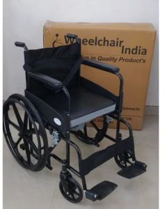 Premium Folding Powder Coated Commode Wheelchair With Safety Belt