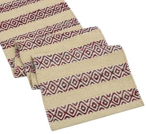 Plain Handwoven Chocho Yarns Table Runner, Color : Brown