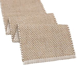 Handwoven White Textured Dining Cotton Table Runner