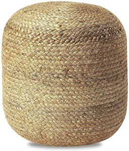 Te Braided Pouf Eco-friendly Indoor Outdoor Ottoman