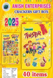 Diwali Crackers Gift Box Twister 40items Dreamz 2025