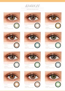 LED Fiber Plain Colored Contact Lenses, Shape : Round