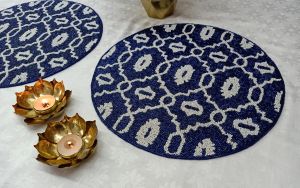 Designer Beaded Placemat 14 inches round