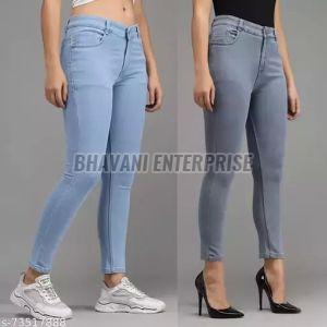 Polyester Ladies Skinny Fit Stretchable Jeans