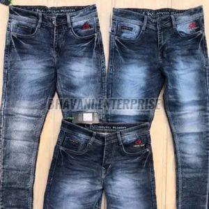Mens Faded & Washed Slim Fit Denim Jeans